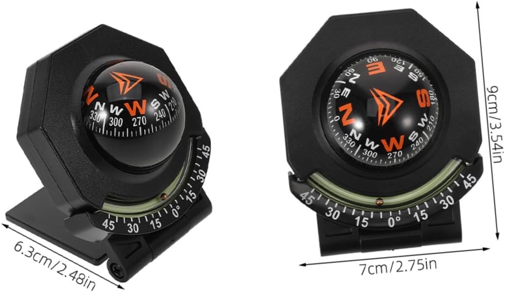 MAGICLULU 2pcs Car Compass with Inclinometer Auto Dashboard Compass for Vehicle Navigation High Precision Suitable for Cars and Boats