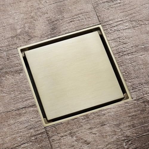 Crépine de douche anti-bouchage en acier inoxydable, couvercle de drain de sol carré lavable