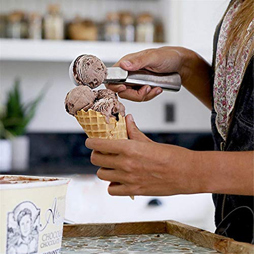 Stainless Steel Spoon Kitchen Ice Cream Scoop Mashed Watermelon Potatoes Jelly Frozen Yogurt Cookies Scoop Kitchen Accessories - Thumbnail 2
