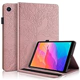 Tablet PC case Compatible with Huawei MatePad T8 case 2020 (8.0 Inch) PU Leather Case Flip Wallet Protective Cover Tree of Life Tablet Case Card Slot Tablet PC Cover Tablet PC Cover(Rose Gold)
