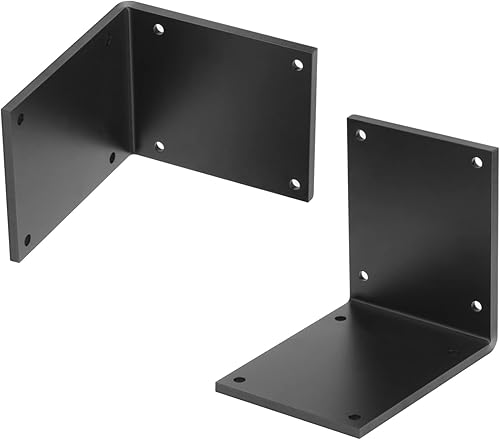 Miniatura 4 de eoere 2 soportes de esquina de acero resistente de 8 pulgadas, L, soporte de encimera de 90 grados, soportes de estante para chimenea, soportes de