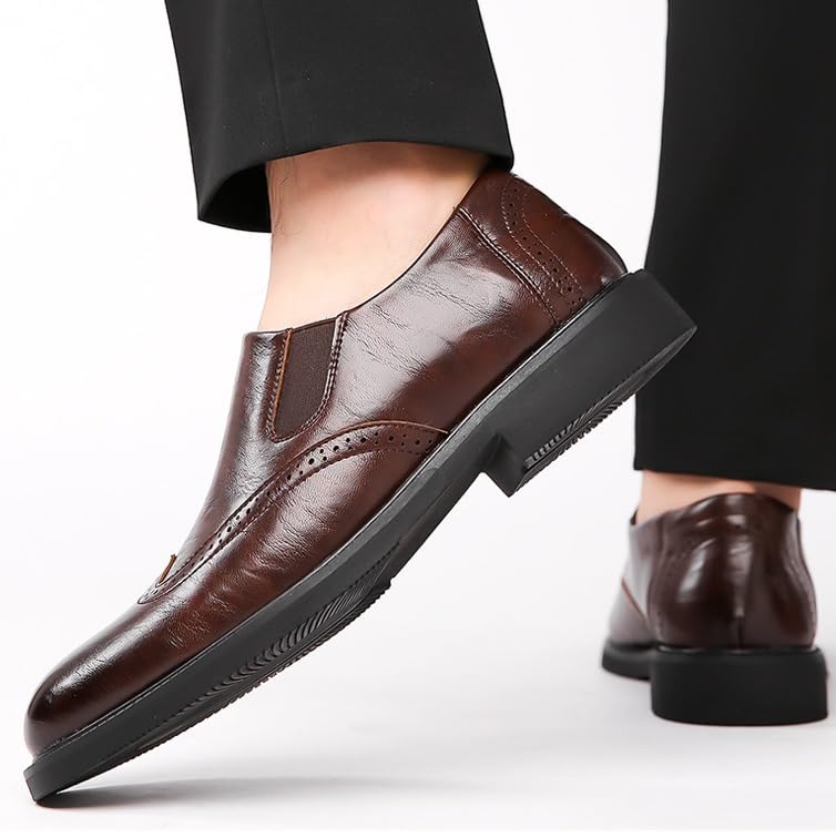 Men's Dress Shoes Mens Pointed Toe Comfort Formal Oxford Shoes Fashion Classic Lace Up Low Top Leather Dress Shoes for Men4