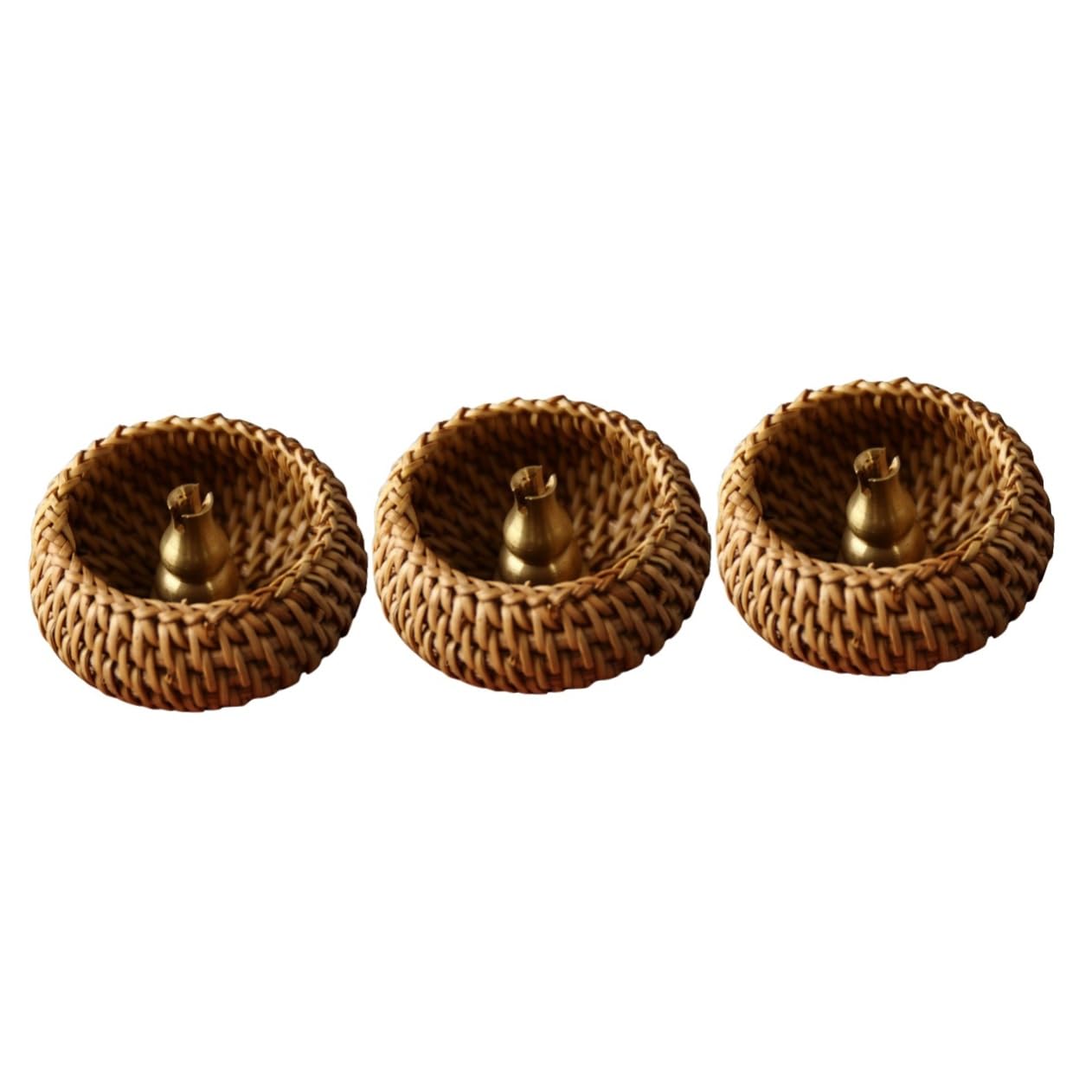 Garneck 3pezzi Portaincenso Rattan Fai Da Te Supporto Per Bastoncini Di Incenso Vassoio Portatile Per e Meditazione Design Compatto e Funzionale Per Casa e Ufficio