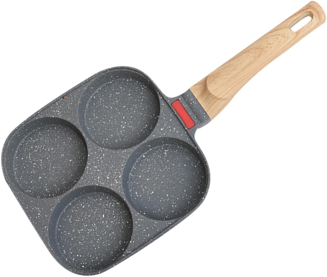 Unomor Egg Frying Pan Lid Non-stick Pan for Eggs Easy Clean Sturdy Handle Induction Cooktop Safe