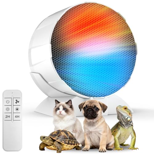 200W Reptile Heat Mats Space Heater, Adjustable Temperature Reptile Heating Heaters, Non-Light Heating Solution with Expanded Heating Range for Hermit Crabs/Leopard Geckos/Turtles/Snakes/Frog/Iguana