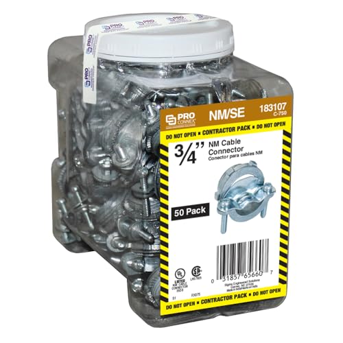 SIGMA ENGINEERED SOLUTIONS ProConnex C-750 Clamp Type Connector NM/SE 3/4" Gray, 50-Pack by Sigma Engineered Solutions - Image 6