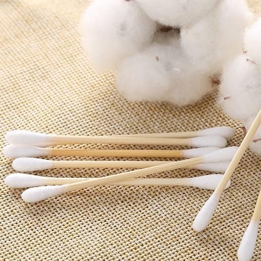300 Pieces Wooden Ear Cleaning Buds Double Tip Cotton Swabs Ear Wax Cleaner Multipurpose Personal Care Buds (2) 2