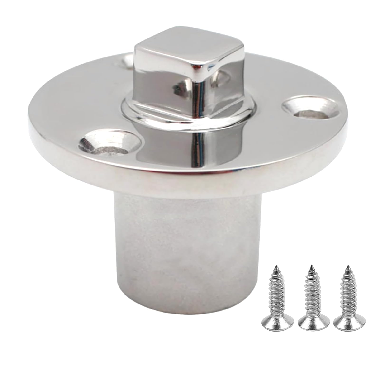 Karshor 1 Piece of Stainless Steel 316 Heavy Duty Boat Marine Grade Garboard Drain Plug Kit Flange Diameter 2''with Screws for 1 Inch Hole