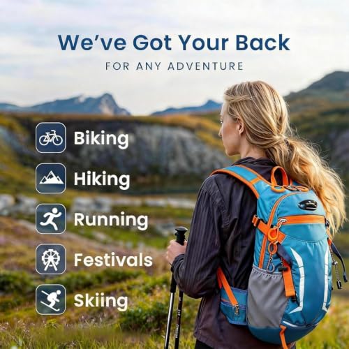 Image of 12L Hydration Backpack for Men Women,Lightweight Hydration Pack with 2L Water Bladder, Water Backpack for Cycling,Hiking,Rave,Biking and Running Outdoor Activities