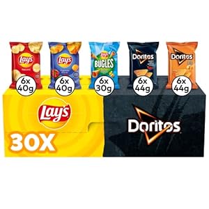 Lay’s & Doritos Snacks Displaydoos Chips, Doos 30 stuks