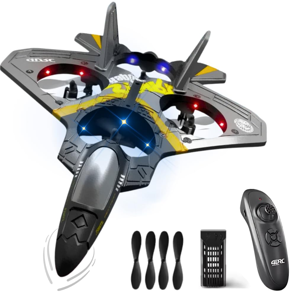 Dron Raptor F22 figurki 360° zdalnie sterowany samolot RC 2,4G | Kontroler ruchu pionowy start | 4 śmigła Quadcopter Summer Toy Freestyle