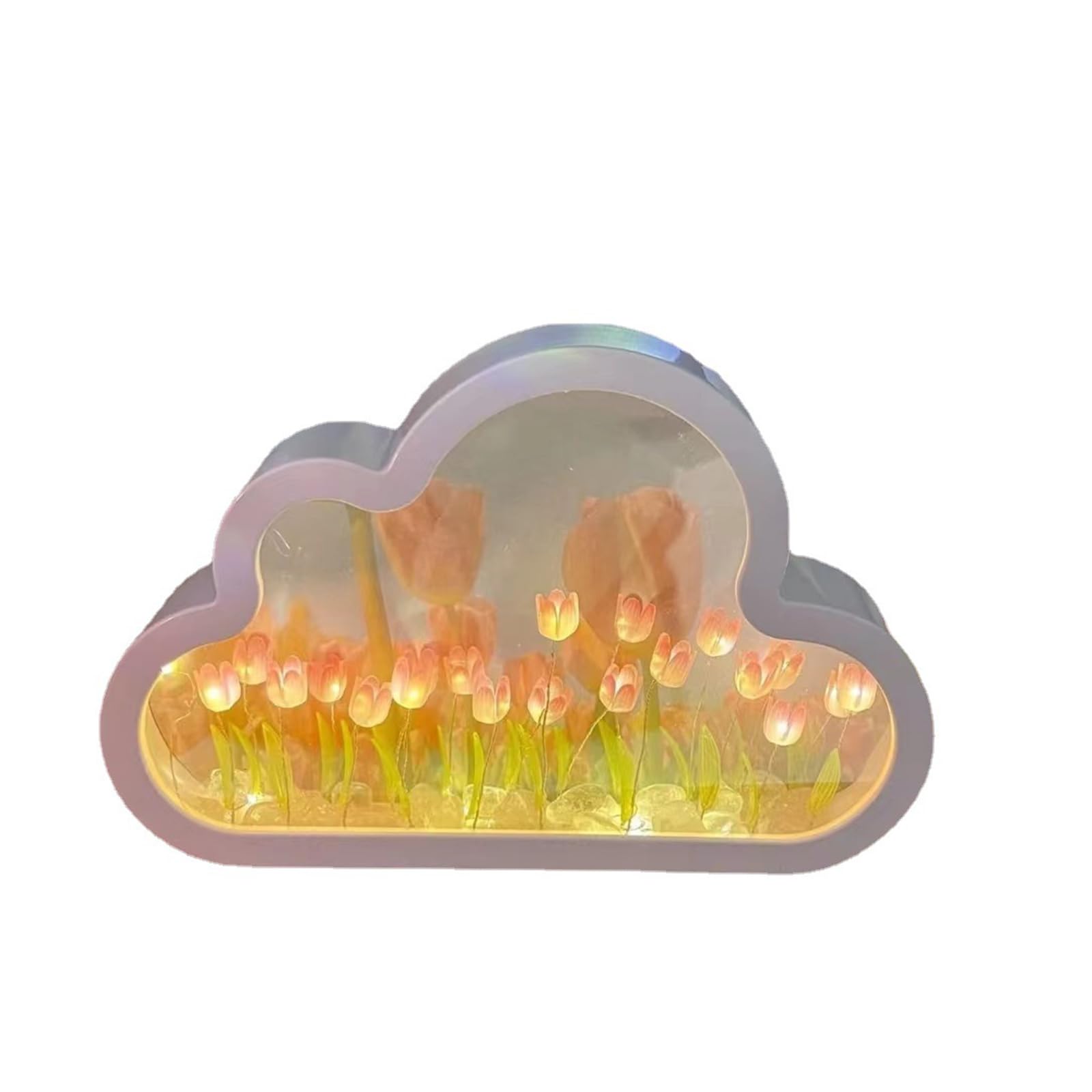 Kalttoy Girls B Cloud Tulips Night Light Glowing Ornament Household Supplies For School Dormitory Party Decoration Gift Tulips Night Light