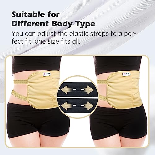 Image of Castor Oil Pack Wrap for Neck, Castor Oil Compress for Liver Detox, Insomnia, Constipation, Yellow