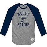 Original Retro Brand NHL Men's Long Sleeve Heather Tri-Blend Raglan Shirt