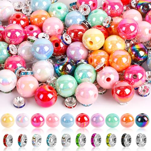 250 Pcs Beads for Pens - Focal Beads for Beadable Pens Acrylic Bead for Beaded Pen Spacer Bead Keychains Bracelets Crafts