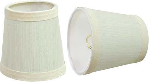 Aspen Creative 32711-2B - Juego de pantallas de lámpara de araña con clip con diseño de transición en cáscara de huevo, 4 pulgadas de ancho inferior