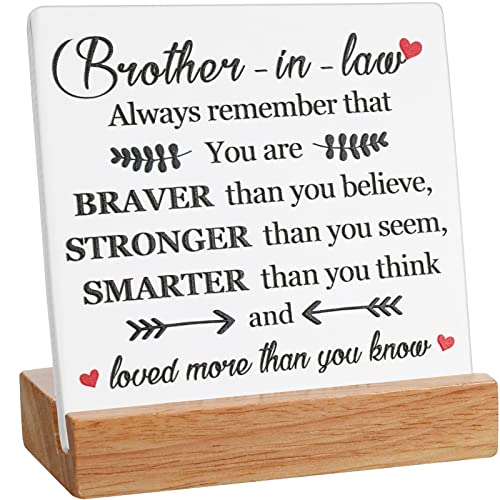 Mimorou Sister in Law Brother in Law Gift Positive Decoration Plaque with Wooden Stand...