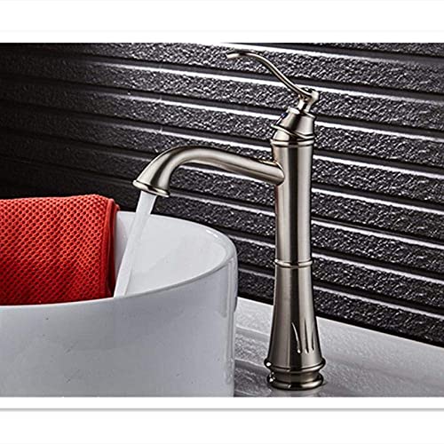 Robinets de lavabo mélangeur d'évier de salle de bains rétro en laiton massif - 4