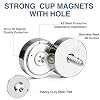 MIKEDE 12Pack Rare Earth Magnets with Hole, 40lbs Force Neodymium Cup Magnets with Countersunk Hole and Steel Capsule, Powerful Industrial Strength Strong Magnet with Screws for Mounting,0.79x0.2inch