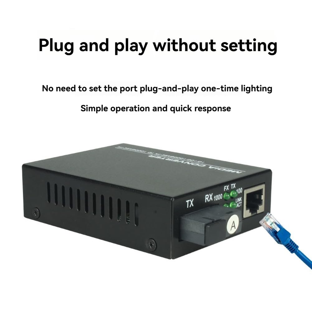 1 Paire de Convertisseurs de M�dia RJ45 vers Fibre + 10G avec Prise Europ�enne. Convertisseur Ethernet RJ45 vers + 10/100/1000M/2.5G/10G Gigabit Transceiver Core.