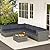 May in Color 7 Pieces Outdoor Patio Furniture Sets with Glass Tea Table, PE Rattan Wicker Patio Conversation Set with Washable Cushions, Outdoor Patio Sectional Sofa Couch, Grey
