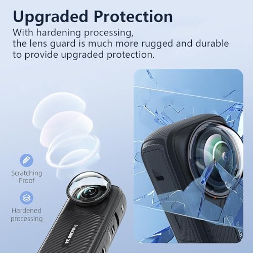Protector de lente para Insta360 X4, cubierta protectora removible de policarbonato para lente (1 juego - 2 piezas) miniatura 7