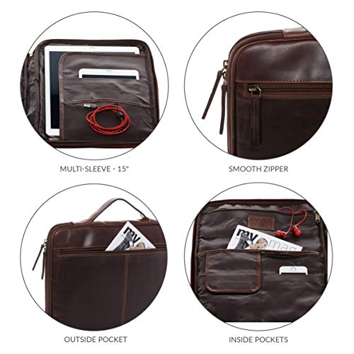 SID & VAIN® Custodia sleeve vera pelle vintage