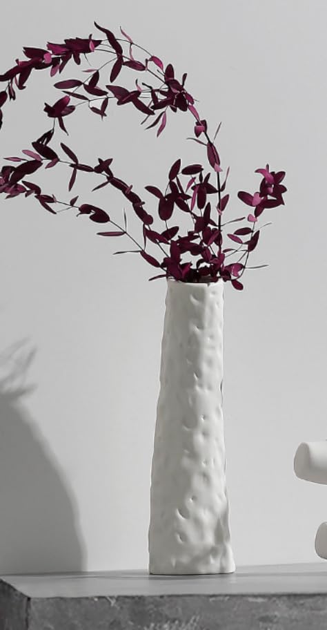 Ceramic Vase Abstract, White, irregular Twin Vases, Nordic style, pampas grass vase, Minimalistic Modern Home decor for Wedding Table Party Living Room Office Bedroom, Decorative Gift (Tail)