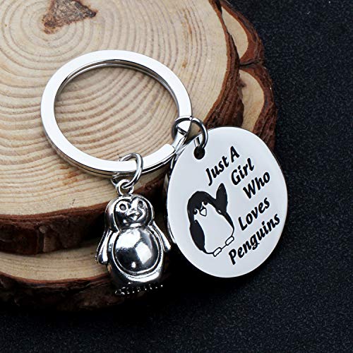 LQRI Penguin Keychain Penguin Lover Gift Just a Girl Who Loves Penguin Keychain2