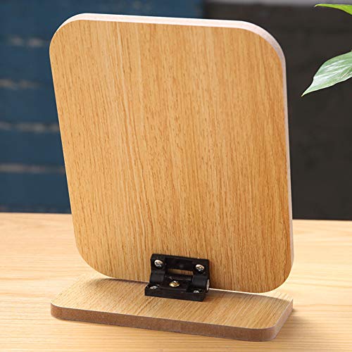 Espejo de mesa rectangular con marco de madera ajustable miniatura 7