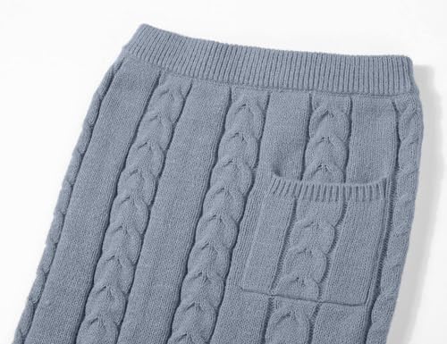 Image of CHARTOU Women's Winter Chunky Cable Knit Long Skirt 2 Piece Outfit Sweater Sets