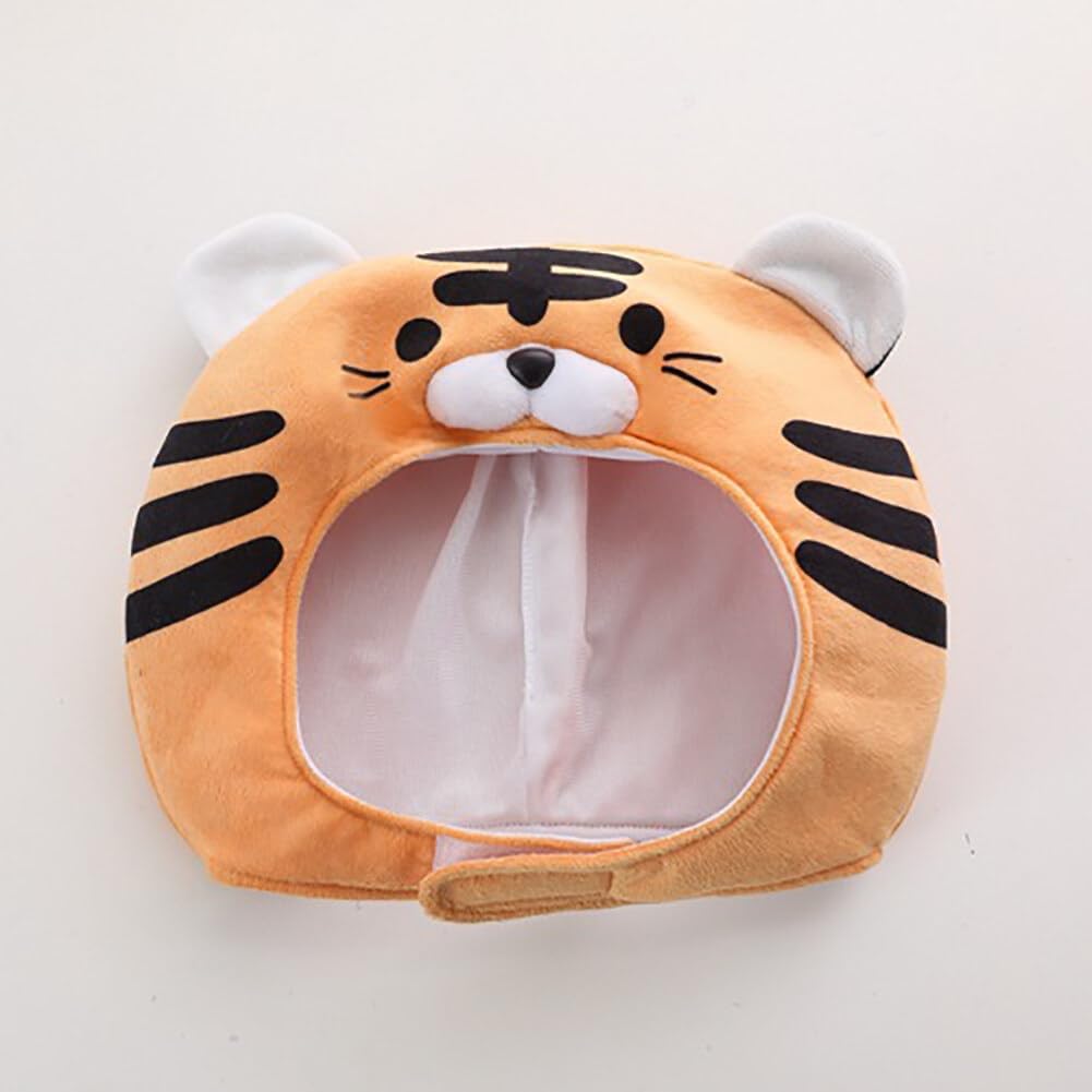 ikasus Tiger Plush Cute Cartoon Hat Dress Hat Cosplay Costume Christmas Party Accessories Photography Hat