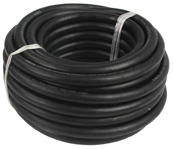 Tubo Pneumatico | Lunghezza 20 m | Diametro Interno 10 mm | Diametro Esterno 17 mm | Pressione di esercizio 20 Bar | Attacco Rapido | in Gomma