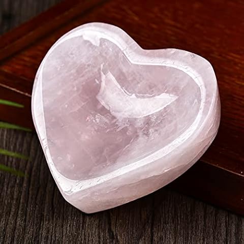 JIC Gem Rose Quartz Heart Bowl Cover