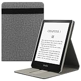 HoYiXi Universal Funda Compatible con 6.8'' Kindle Paperwhite 11ª generación 2021 / Kindle Paperwhite Signature Edition 2021 Plegable Cover con función Atril Vertical - Gris