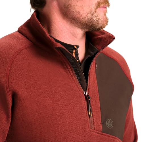 Image of Beretta Men's Abisko Half Zip Thermal Fleece Jacket | Warm, lightweight, breathable, casual outdoor knitted coat, for hunting & hiking