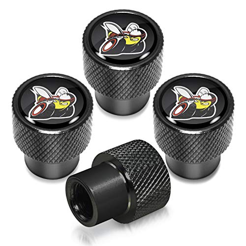 iPick Image for Dodge Scat-Pack Logo on Black Easy-Grip Premium Aluminum Tire Valve Stem Caps - Official Licensed