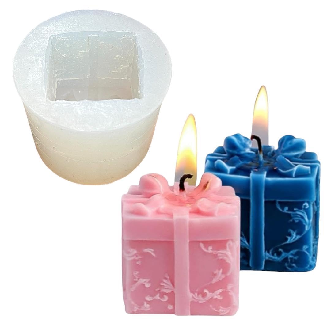 Square Gift Box Shape Silicone Moulds for Candle Making Mould Resin Art and Crafts Molds Chocolate Soap Mold Cake Decoration Small Size 77-70-picture-27