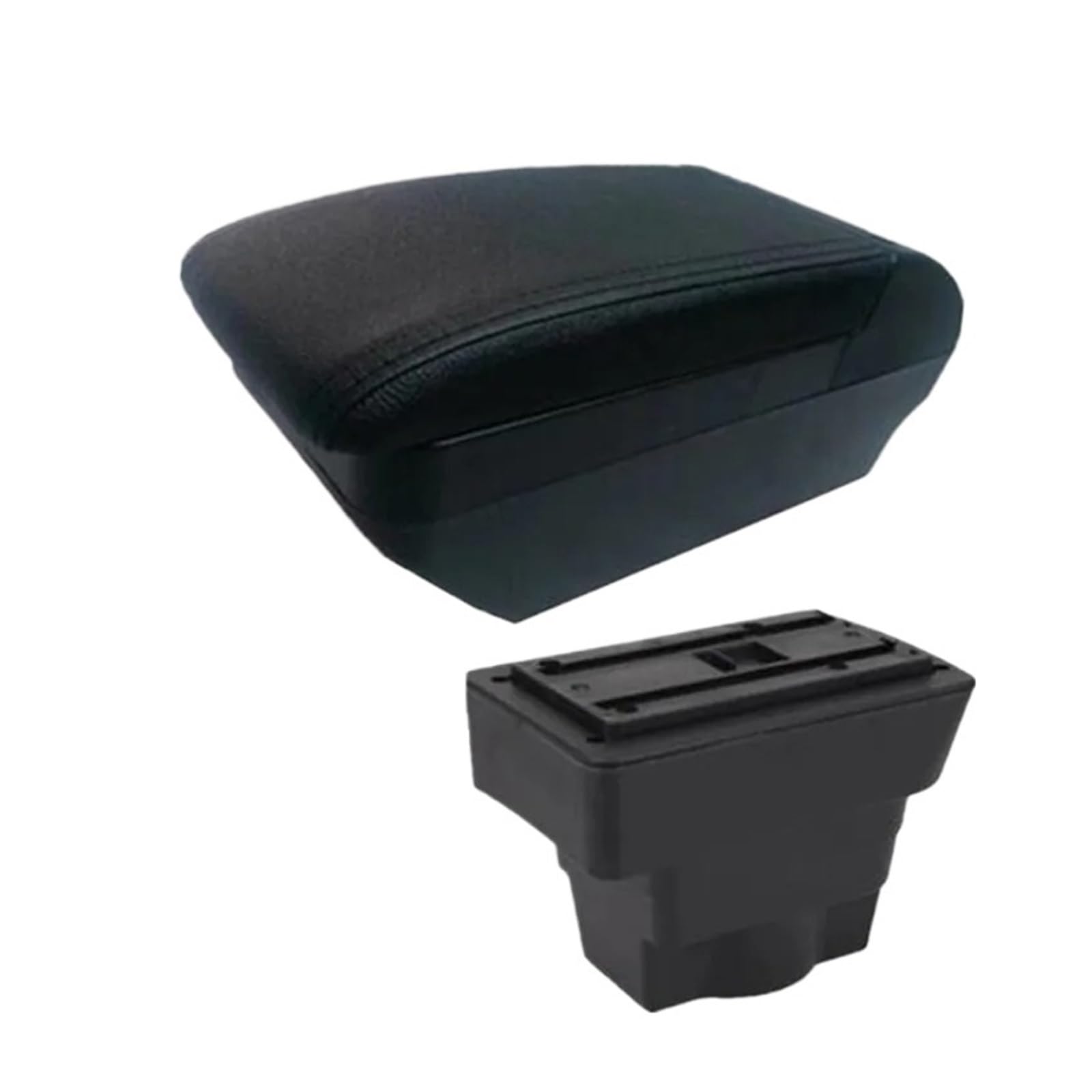 ECBUGAT For Opel For Astra J 2012-2020 Center Storage Box Interior Dedicated Retrofit Parts Car Accessories Car Armrest Box(F All Black No USB)