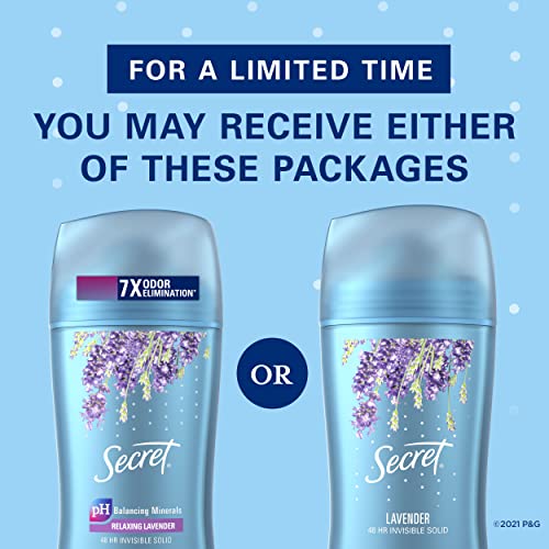 Secret Fresh Antiperspirant and Deodorant Invisible Solid, Luxe Lavender, 3 Count - Image 3