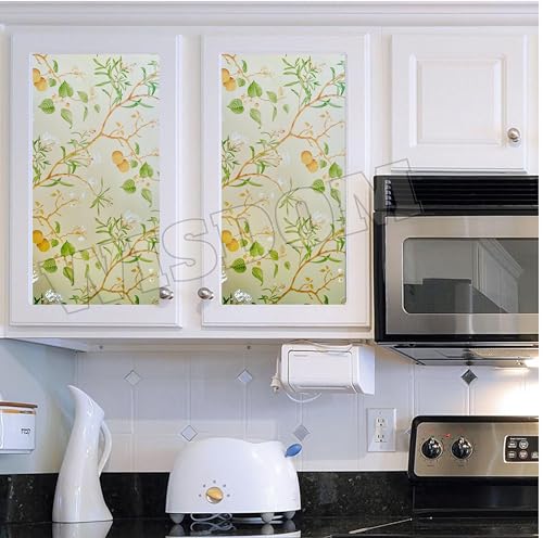 Image of WISDOM Lupin Flower Window Glass Frosted Film Sticker for Home /Office Decorative Film 24x75