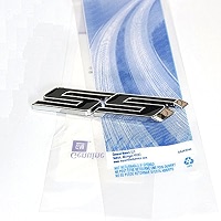 Emblème SS Chevrolet Camaro - Badge Grille Avant Chrome Rouge 3D OEM, Autocollant Premium