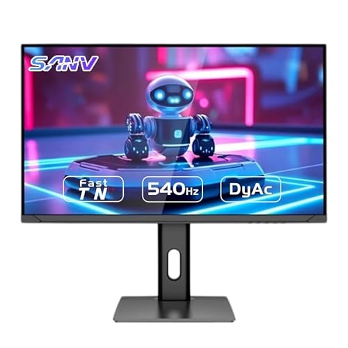 Gaming Monitor 24.1” Fast TN 540Hz Gaming Monitor for Esports,2586X Same Panel, 600Hz, 0.2ms, DisplayHDR 400,Motion Clarity DyAc，Typec，HDMI， DP，Lifting and Rotating Adjustment (New 24.1