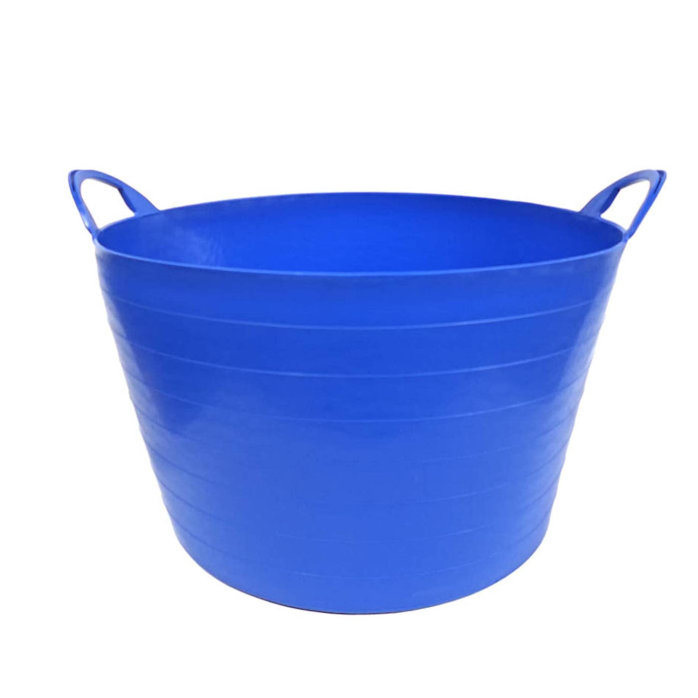 Pack de 4 capazos de plástico Flexible, de Color Azul, de 58 x 33,5 cm con Capacidad de 65 litros, con Asas, Ideal para Trabajo de Vendimia, Agricultura…Cubo de plástico(4uds/ 65 litros Azul)