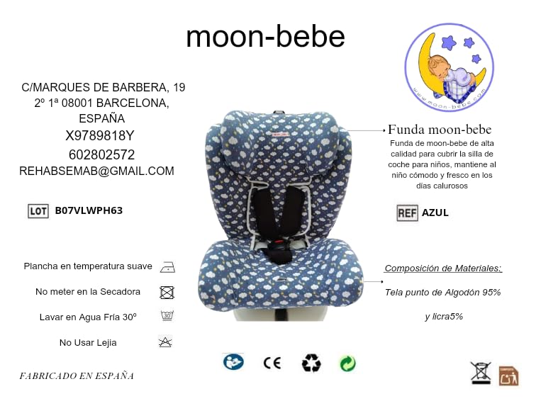 moon-bebe Cover Liner for Star Ibaby (BLUE) - Image 2