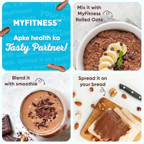 Image of MYFITNESS Peanut Butter Chocolate Flavour, Smooth 1.25kg | 22g Protein | Tasty & Healthy Nut Butter Spread | Vegan | Cholesterol Free & Gluten Free | Zero Trans Fat | Creamy Peanut Butter