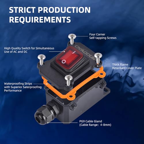 Snapklik.com : CNAODUN Waterproof Inline Cord Switch 35A-125V,30A-250V ...