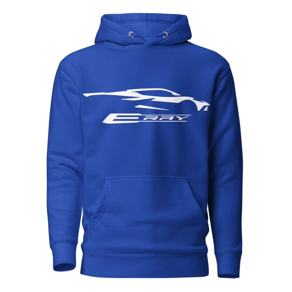 Samochód sportowy C8 E-Ray sylwetka Vette Kierowcy Bluza Bluza Bluza Czarna