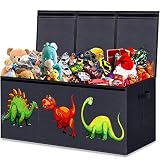 ANNKIE Extra Large Toy Box Chest for Boys, Collapsible Sturdy Storage Bins with Lids, Large Toy Box