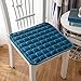 ERZHU Küchenstuhlkissen,quadratisch,dünn,Stuhlauflage,weicher Samt,Sitzauflage mit Bändern,Komfort-Sitzkissen,langlebige Mattenauflagen für Zuhause,Büro,im Freien,Wohnzimmer,Balkon-Dunkelblau 1 Pa